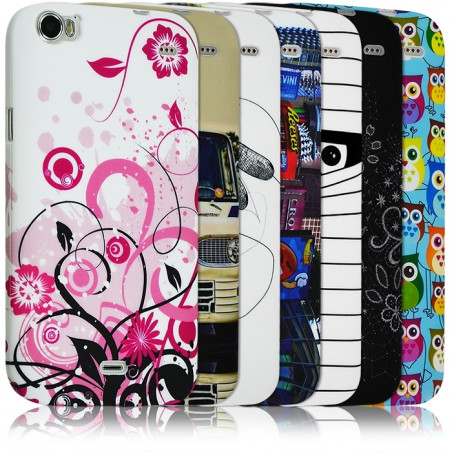 Housse Etui Coque Semi Rigide pour Wiko Darkside avec Motif  + Film de Protection