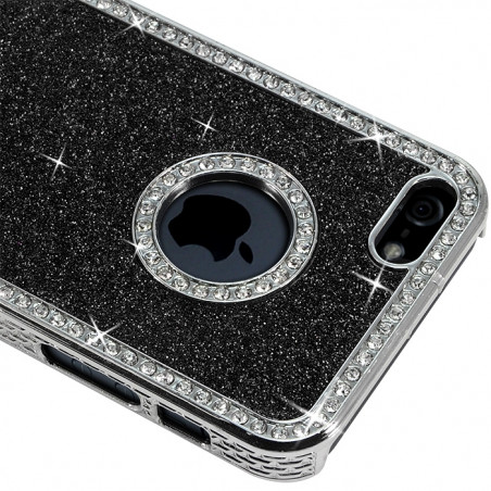 Housse Etui Coque Rigide pour Apple iPhone 5 Style Paillette aux Diamants Couleur 