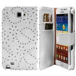 Housse Coque Etui Portefeuille pour Samsung Galaxy Note Style Diamant Couleur  