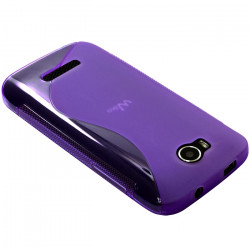 Housse Coque Etui S-Line Couleur Violet pour Wiko Iggy + Film  de Protection