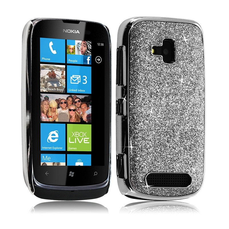 Housse Etui Coque Rigide pour Nokia Lumia 610 Style Paillette Couleur 