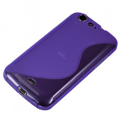 Housse Coque Etui S-Line Couleur Violet pour Wiko Stairway + Film de Protection