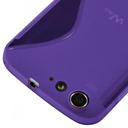 Housse Coque Etui S-Line Couleur Violet pour Wiko Stairway + Film de Protection