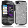 Housse Etui Coque Rigide pour BlackBerry Q10 Style Paillette Couleur Argent