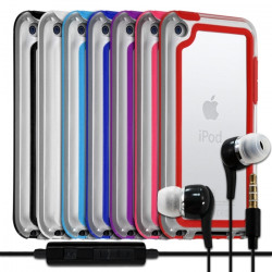 Housse Etui Coque Bumper  pour Apple iPod Touch 4G  + kit piéton