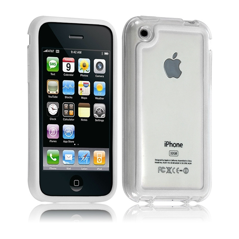 Housse Etui Coque Bumper pour Apple iPhone 3G/3GS couleur blanc