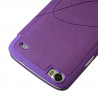 Coque Housse Etui à rabat latéral et porte-carte pour Wiko Darkside couleur Violet + Film de Protection d'écran