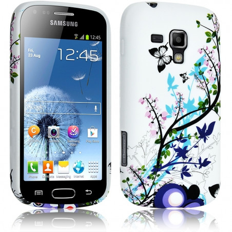 Housse Etui Coque Semi Rigide pour Samsung Galaxy Trend avec Motif  + Film de Protection