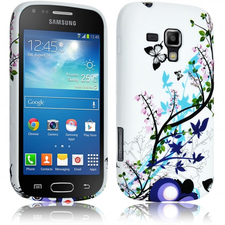 Housse Etui Coque Semi Rigide pour Samsung Galaxy Trend PLUS avec Motif  + Film de Protection