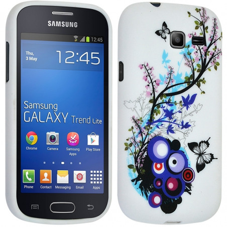 Housse Etui Coque Semi Rigide pour Samsung Galaxy Trend Lite avec Motif  + Film de Protection