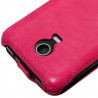 Housse Etui Coque Rigide à Clapet pour Wiko Darkmoon Couleur Rose Fushia + Film de Protection