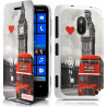 Coque Housse Etui à rabat latéral et porte-carte avec motif pour Nokia Lumia 620 + Film de protection 