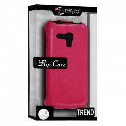 Housse Etui Coque Rigide à Clapet pour Samsung Galaxy Trend Couleur Rose Fushia + Film de Protection