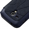 Coque Etui à rabat porte-carte pour Samsung Galaxy Trend couleur Bleu + Film de Protection
