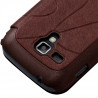Coque Etui à rabat porte-carte pour Samsung Galaxy Trend couleur Marron + Film de Protection