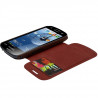 Coque Etui à rabat porte-carte pour Samsung Galaxy Trend couleur Marron + Film de Protection