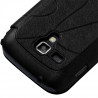 Coque Housse Etui à rabat latéral et porte-carte pour Samsung Galaxy Trend couleur Noir + Film de Protection