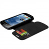 Coque Etui à rabat porte-carte pour Samsung Galaxy Trend couleur Noir + Film de Protection
