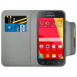 Housse Coque Etui Portefeuille Style Diamant Universel S couleur pour Samsung Galaxy Ace 4