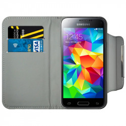 Housse Coque Etui Portefeuille Style Diamant Universel S couleur pour Samsung Galaxy S5 mini
