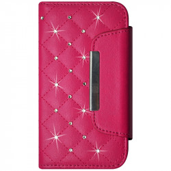 Housse Coque Etui Portefeuille Style Diamant Universel S couleur pour Nokia Lumia 530