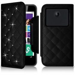 Housse Coque Etui Portefeuille Style Diamant Universel S couleur pour Nokia Lumia 635