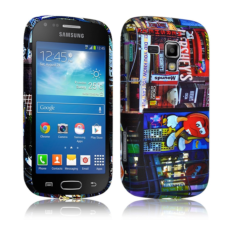 Housse Etui Coque Semi Rigide pour Samsung Galaxy Trend PLUS avec Motif KJ26 + Film de Protection