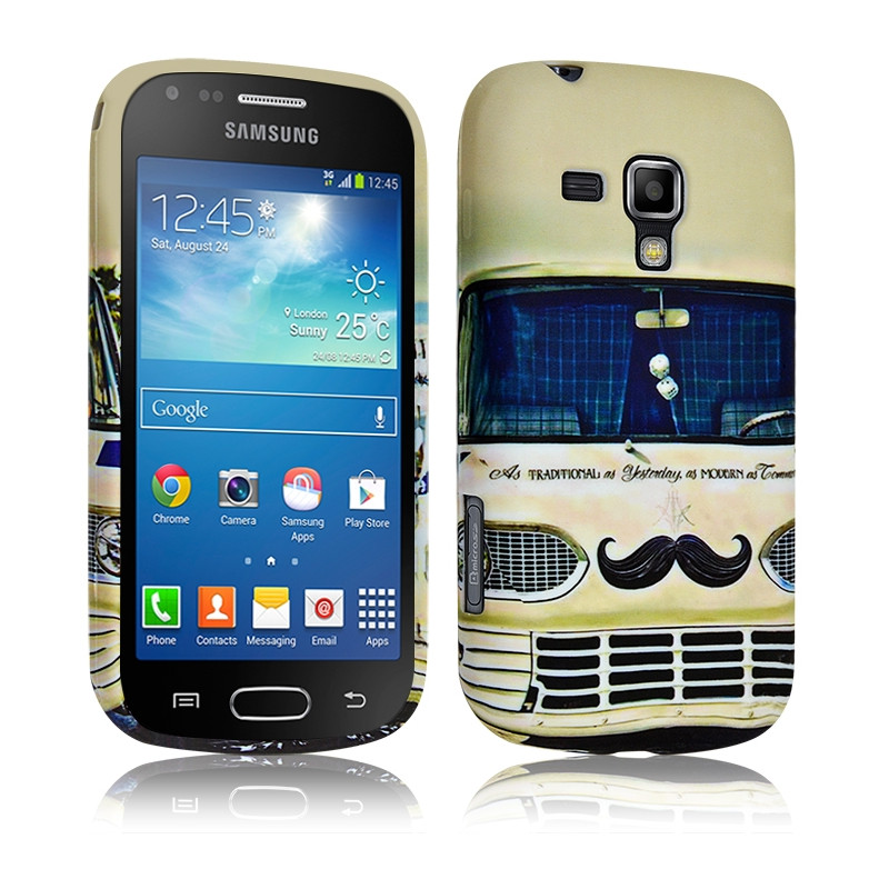 Housse Etui Coque Semi Rigide pour Samsung Galaxy Trend PLUS avec Motif KJ28 + Film de Protection