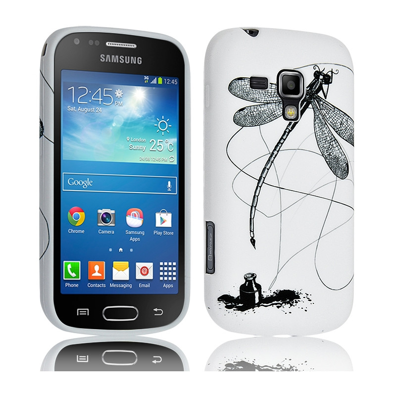 Housse Etui Coque Semi Rigide pour Samsung Galaxy Trend PLUS avec Motif LM01 + Film de Protection
