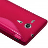 Housse Coque Etui S-Line Couleur Rose Fushia pour Sony Xperia SP + Film  de Protection