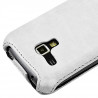 Housse Etui Coque Rigide à Clapet pour Samsung Galaxy Trend PLUS Couleur Blanc + Film de Protection