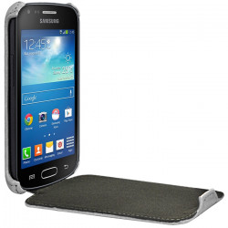 Housse Etui Coque Rigide à Clapet pour Samsung Galaxy Trend PLUS Couleur Blanc + Film de Protection