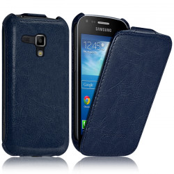 Housse Etui Coque Rigide à Clapet pour Samsung Galaxy Trend PLUS Couleur Bleu + Film de Protection