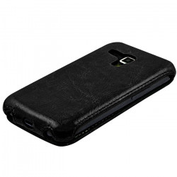 Housse Etui Coque Rigide à Clapet pour Samsung Galaxy Trend PLUS Couleur Noir + Film de Protection