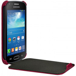 Housse Etui Coque Rigide à Clapet pour Samsung Galaxy Trend PLUS Couleur Rose Fushia + Film de Protection