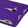 Housse Etui Coque Rigide à Clapet pour Sony Xperia SP Couleur Violet + Film de Protection