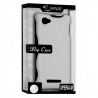 Housse Etui Coque Rigide à Clapet pour Sony Xperia M Couleur Blanc + Film de Protection