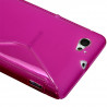 Housse Coque Etui S-Line Couleur Rose Fushia pour Sony Xperia M + Film  de Protection