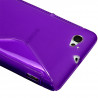 Housse Coque Etui S-Line Couleur Violet pour Sony Xperia M + Film  de Protection