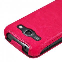 Housse Etui Coque Rigide à Clapet pour Samsung Galaxy Ace 3 Couleur Rose Fushia + Film de Protection
