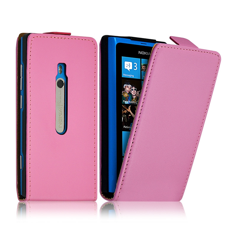 Housse Coque Etui rabattable pour Nokia Lumia 800 Couleur Rose Pale
