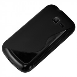 Housse Coque Etui S-Line Couleur Noir pour Samsung Galaxy Trend Lite + Film de Protection