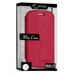 Housse Etui à rabat latéral et porte-carte pour Samsung Galaxy Trend Lite(s7390) couleur Rose Fushia + Film de Protection