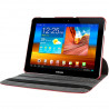 Housse Coque Etui Anneau Style Chrome Pour Samsung Galaxy Tab 10.1 P7500 Avec Rotation 360 Degrés Couleur Rouge