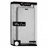 Housse Etui à rabat latéral et porte-carte pour Sony Xperia M2 couleur Blanc + Film de Protection