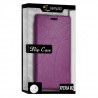 Etui à rabat porte-carte pour Sony Xperia M2 couleur Violet + Film de Protection