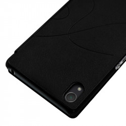 Etui Porte Carte pour Sony Xperia Z2 couleur Noir + Film de Protection
