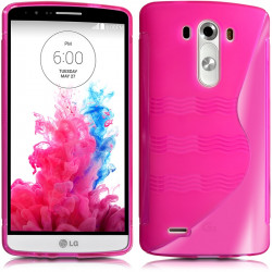 Coque S-Line Couleur Rose pour LG G3 + Film  de Protection