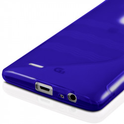 Coque S-Line Couleur Bleu Translucide pour LG G3 + Film  de Protection