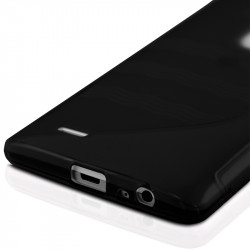 Coque S-Line Couleur Noir pour LG G3 + Film  de Protection